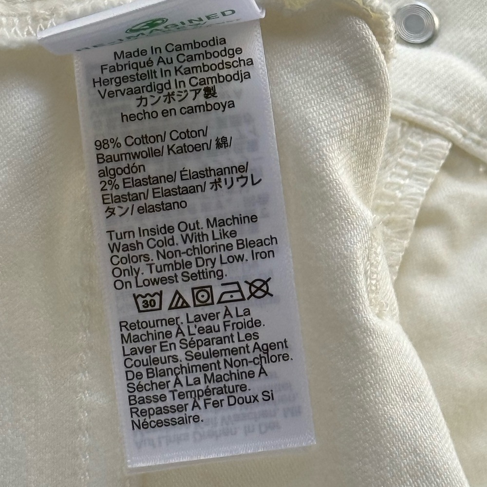 J. Crew White Wide-Leg Cut Hem Crop Jeans 31 NWT - Picture 7 of 7